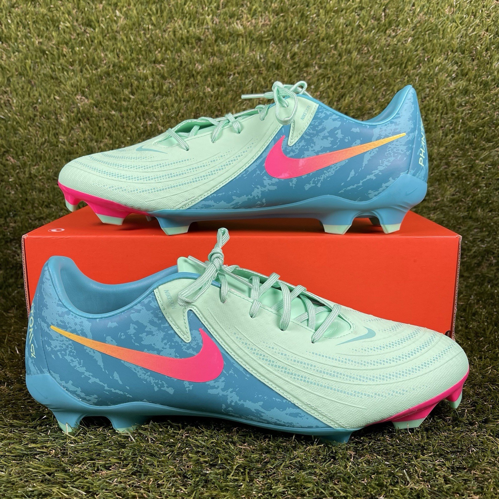 Nike Phantom GX 2 Academy MG Vortex Soccer Cleats FJ2553-300 Sz 12 Mens New