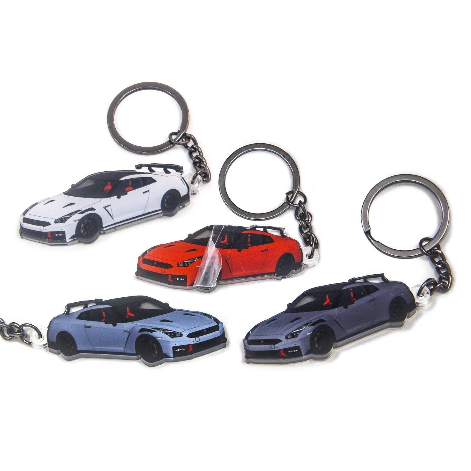 Acrylic Automotive Keychain 6cm Double Sided Sports SUV Classic Car Designs
