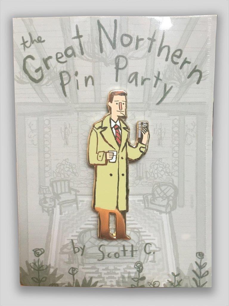 AGENT COOP ENAMEL PIN BY SCOTT CAMPBELL