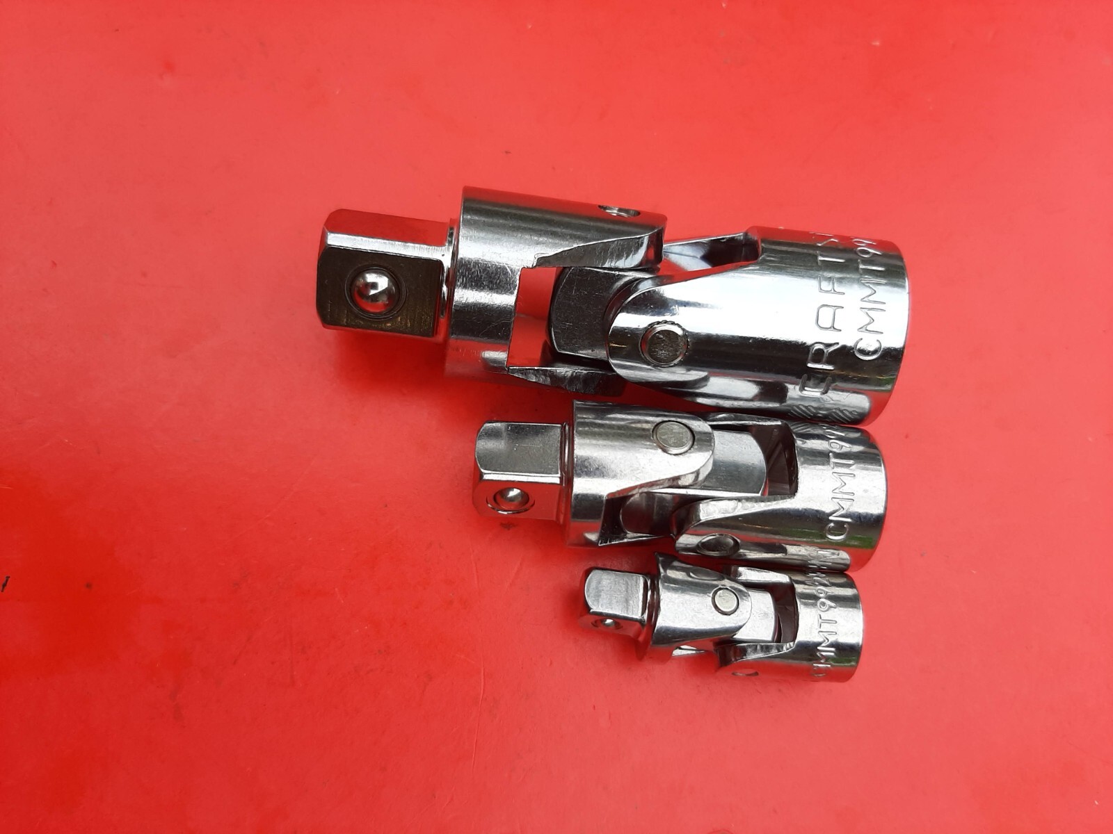 NEW CRAFTSMAN TOOLS 3Pc Universal Joint Swivel Socket Adapter Set 1/4 3/8 1/2"