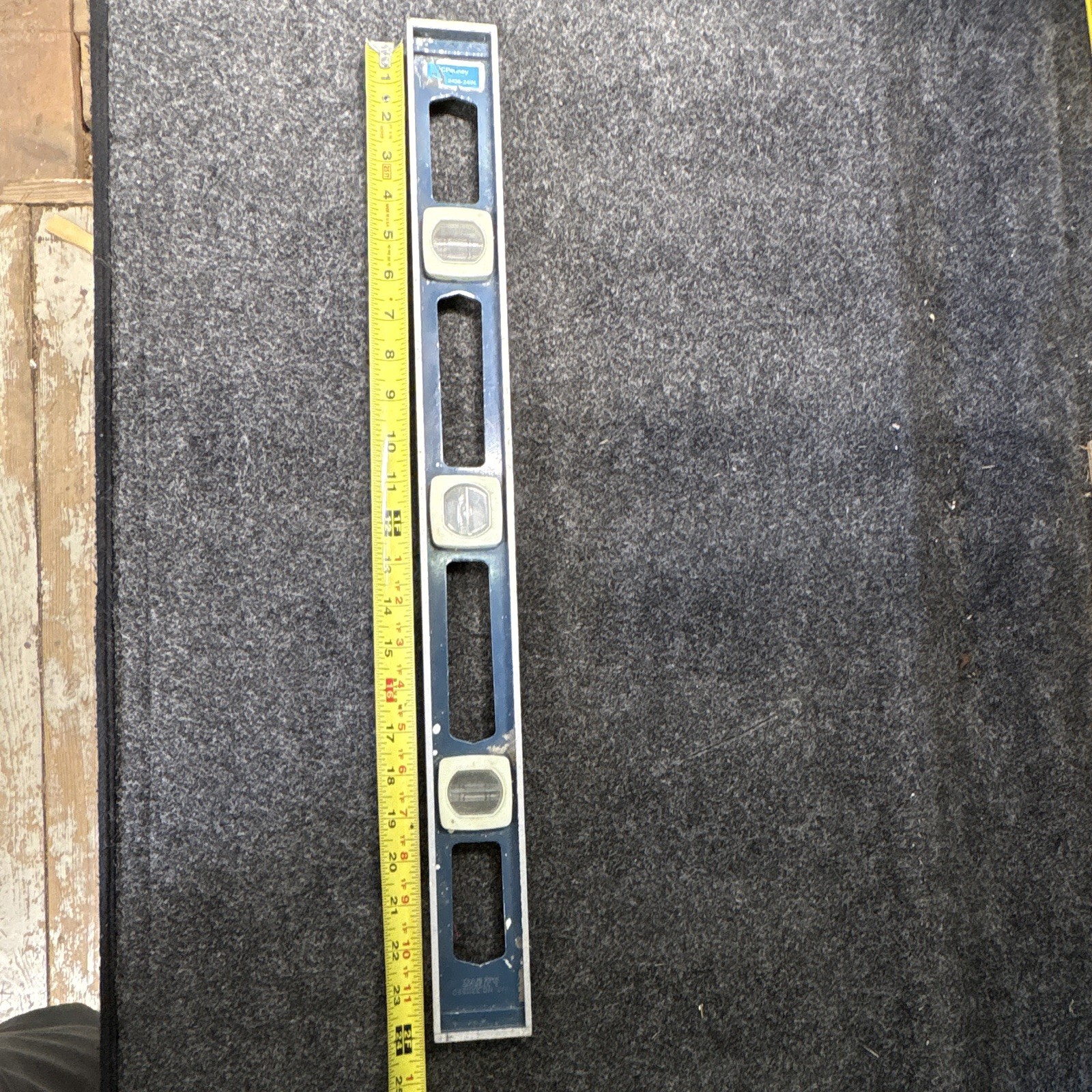 Empire True Blue 24in Box Beam Level Blue/Silver Metal Portable