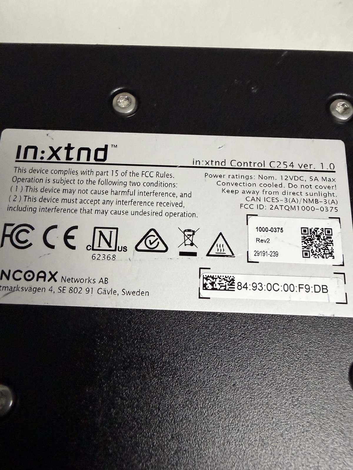 INCOAX Networks In xtnd Control C254 Ethernet Over Coax Access Node *Guaranteed*
