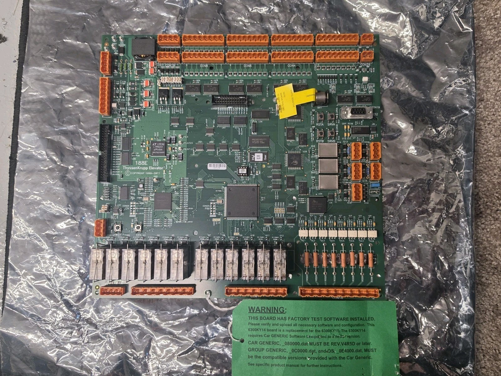 TAC20 CPU 188e 6300KY14 Rev AK  thyssenkrupp tkelevator