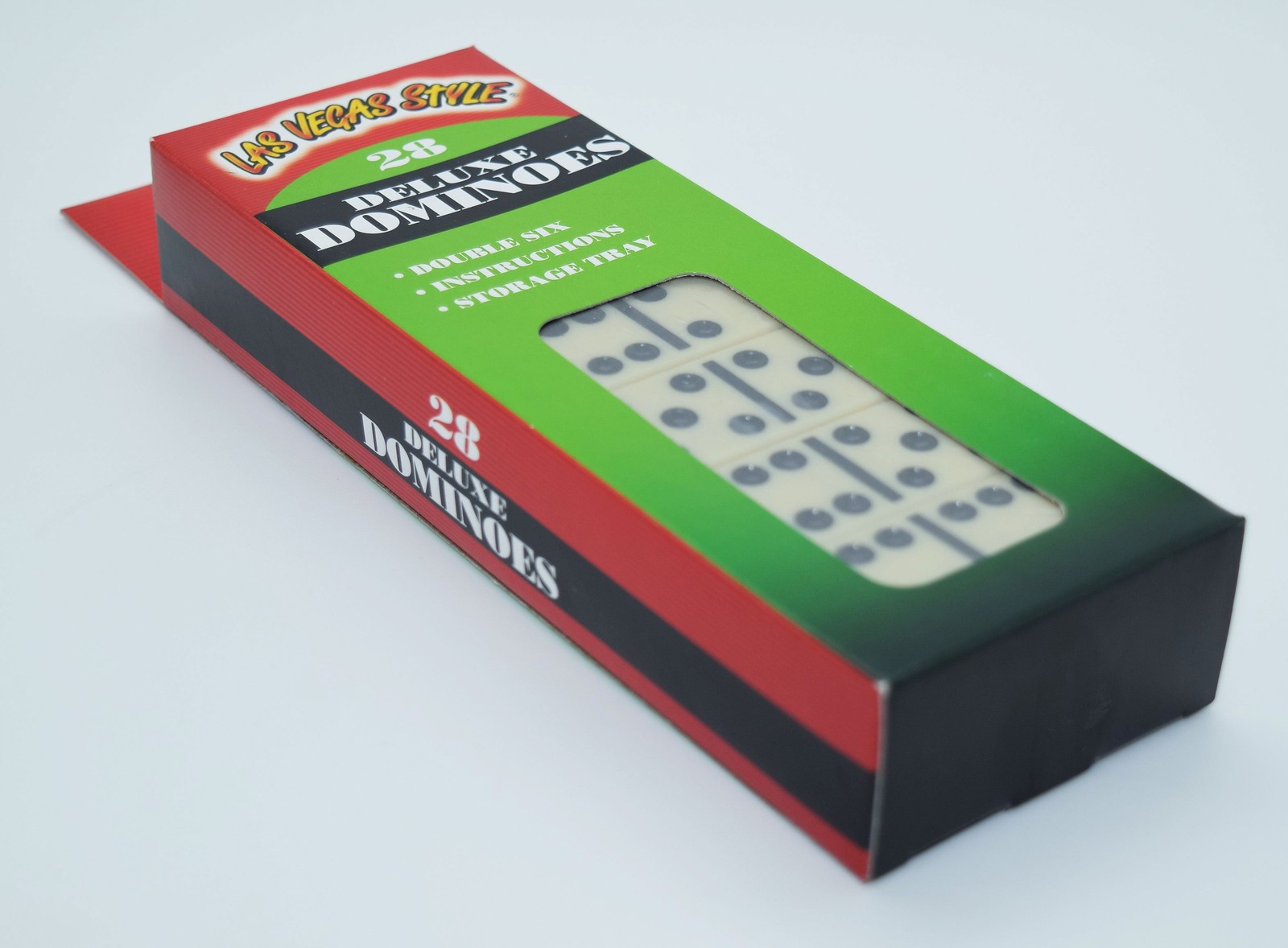 Las Vegas Style Deluxe Domino Set Comes with Instructions and Storage Tray
