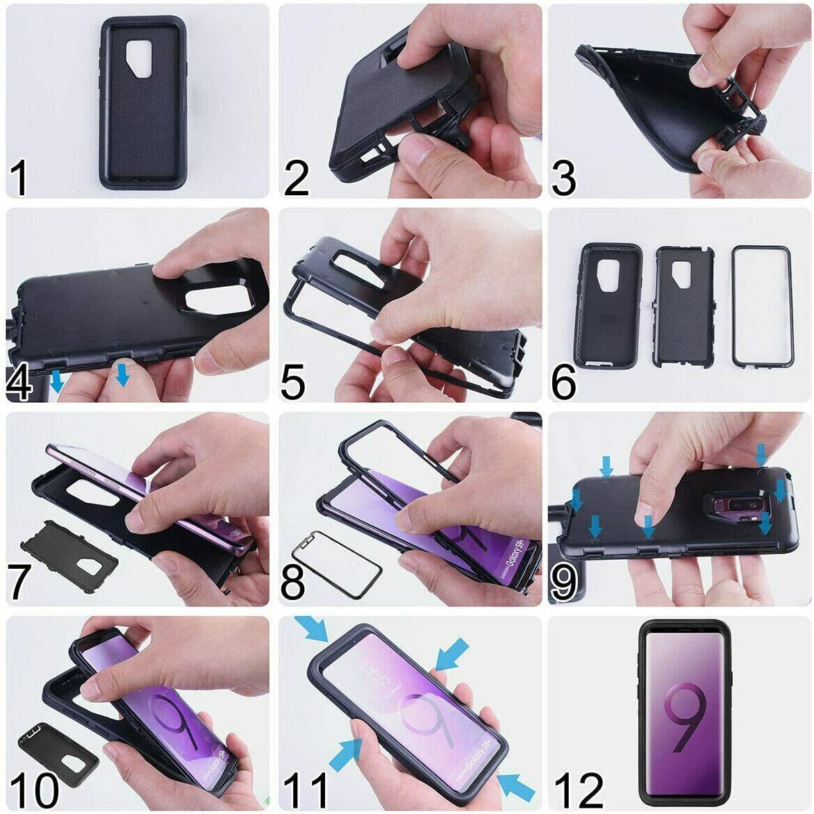 Rugged Defender Case for Galaxy Note 10+Plus (ONLY) With Belt Clip