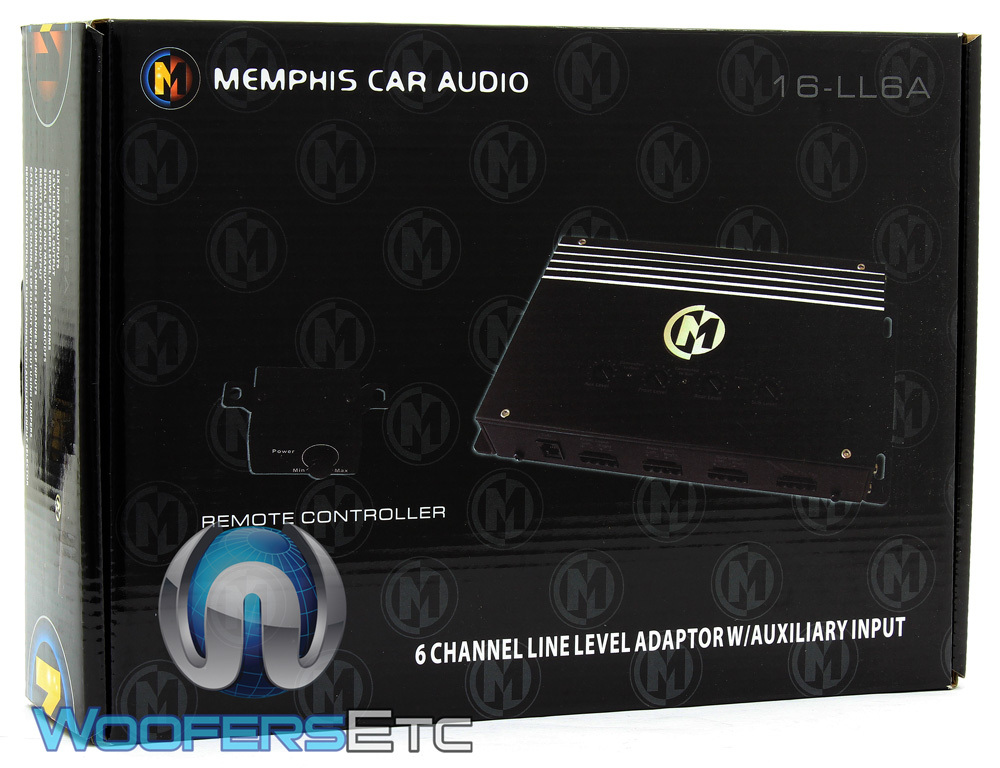 MEMPHIS 16-LL6A 6-CHANNEL LINE LEVEL ADAPTOR AUXILIARY INPUT for AMPLIFIER NEW