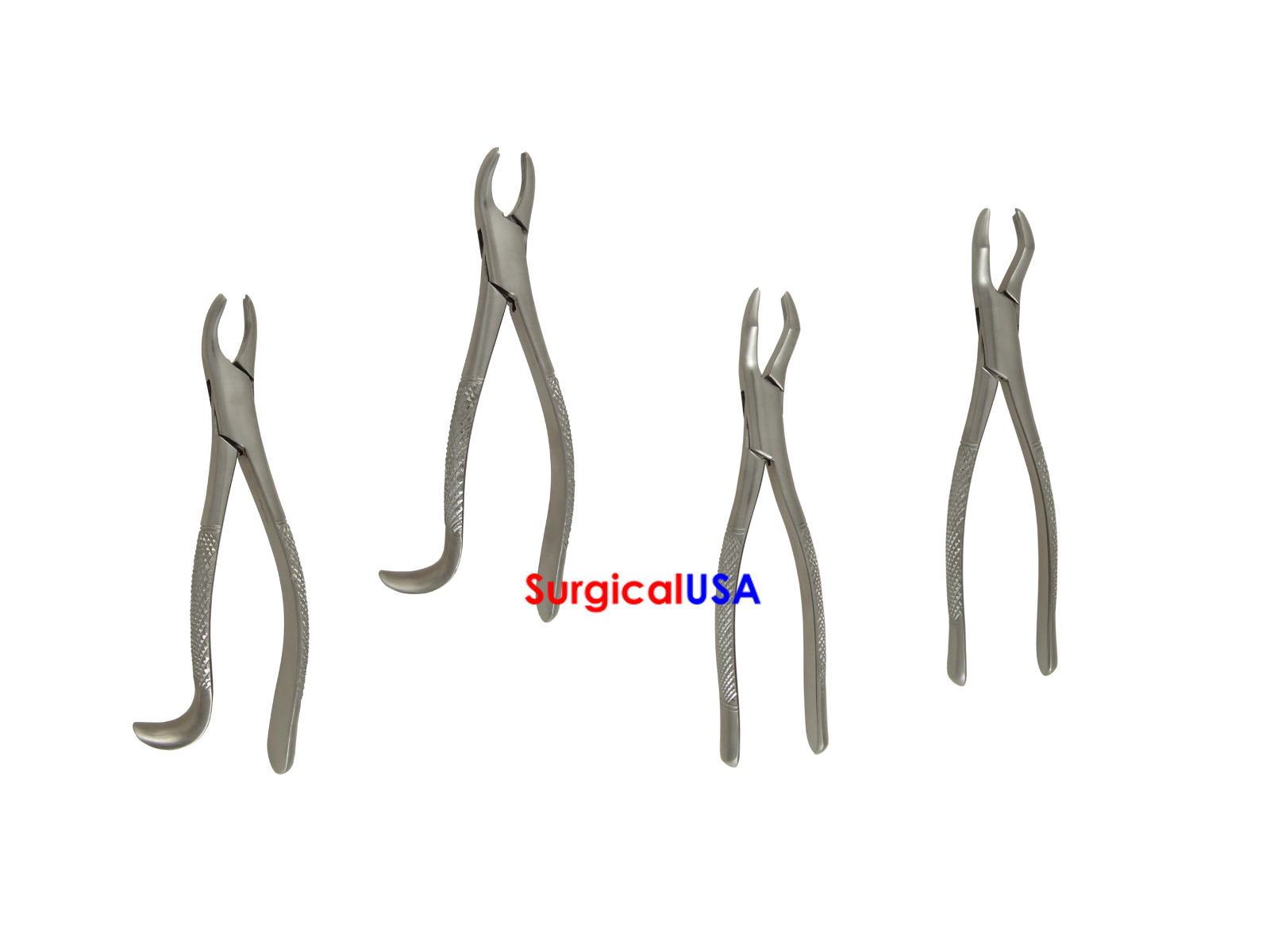 Kit of 4 Dental Extracting Forceps Dentist Surgical Instruments