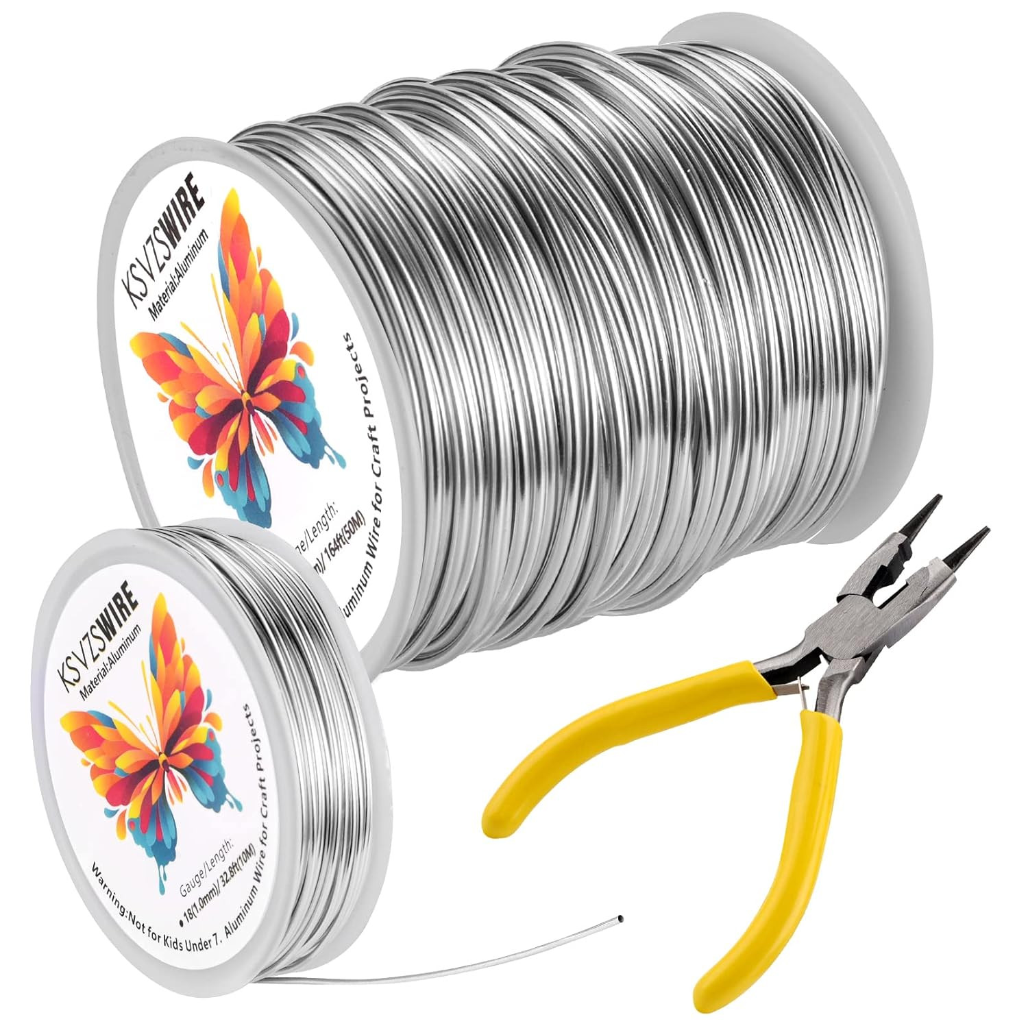 Bendable Aluminum Wire - 16 Gauge(1.5Mm) 164 Feet(50M) + 18 Gauge(1.0Mm) 32.8Ft(
