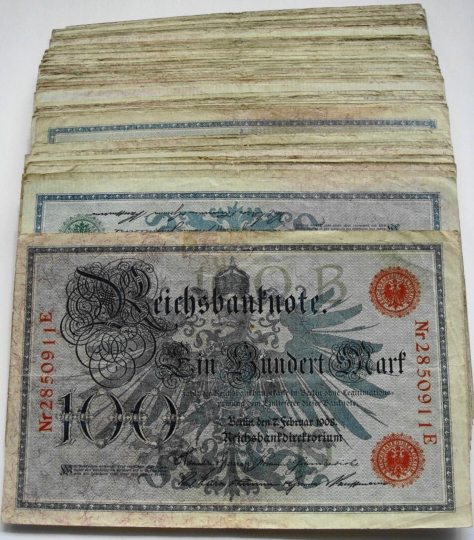 GERMANY REICHSBANKNOTE 100 MARK 1908/sold as each