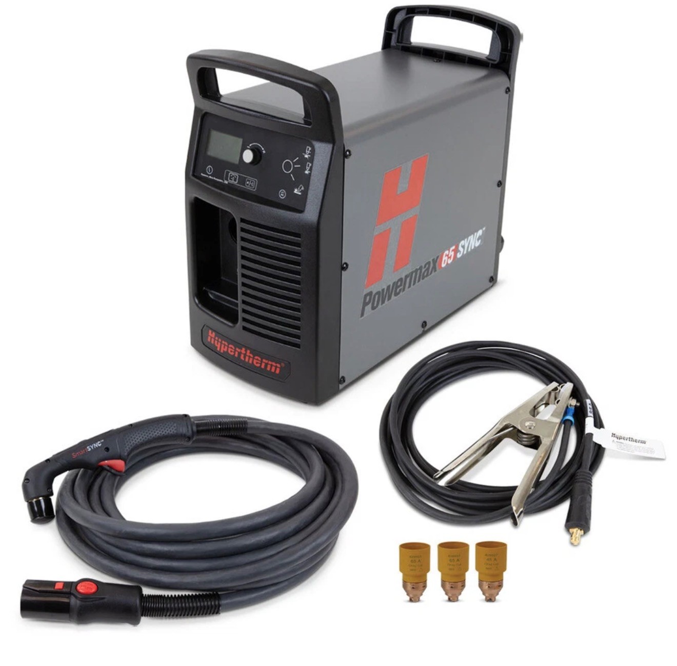 Hypertherm Powermax 65 SYNC Plasma Cutter 25 ft. 75 Degree Handheld Torch 083343