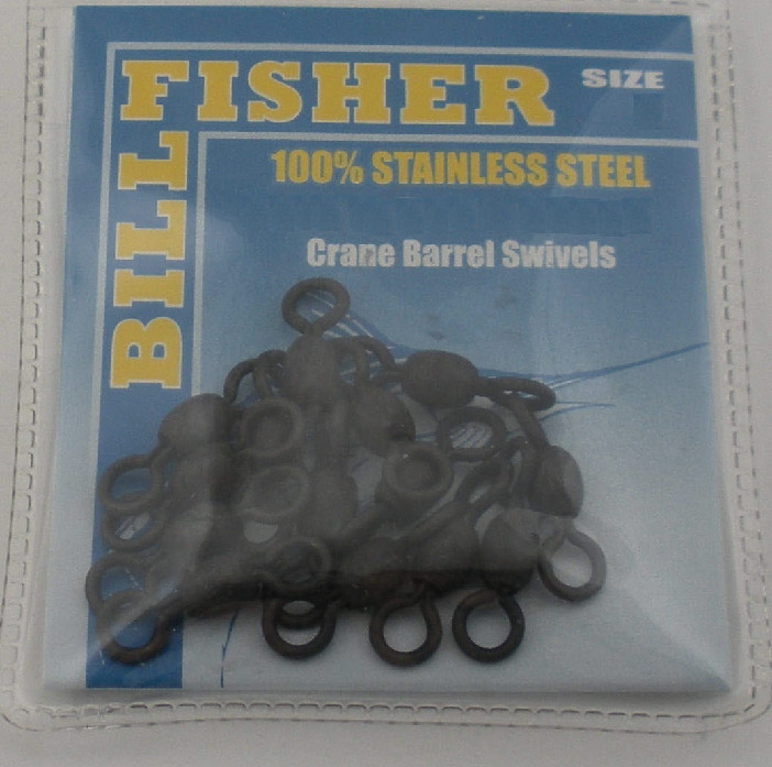 Sea Striker BCBS7 Black Crane Barrel Swivel 18Ct 75Lb Stainless-Brass