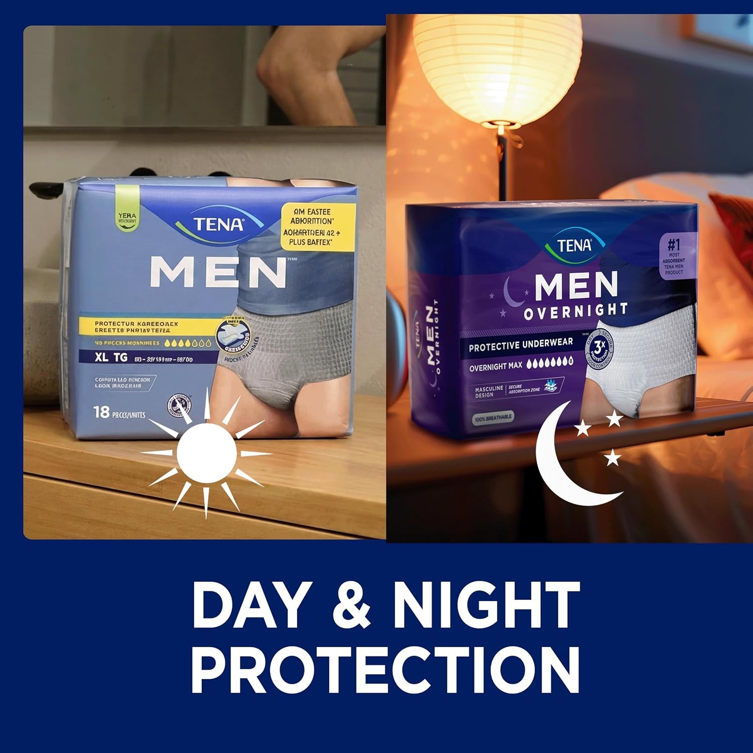 TENA Men Protective Underwear, Max Absorbency, XXL, 14 Count