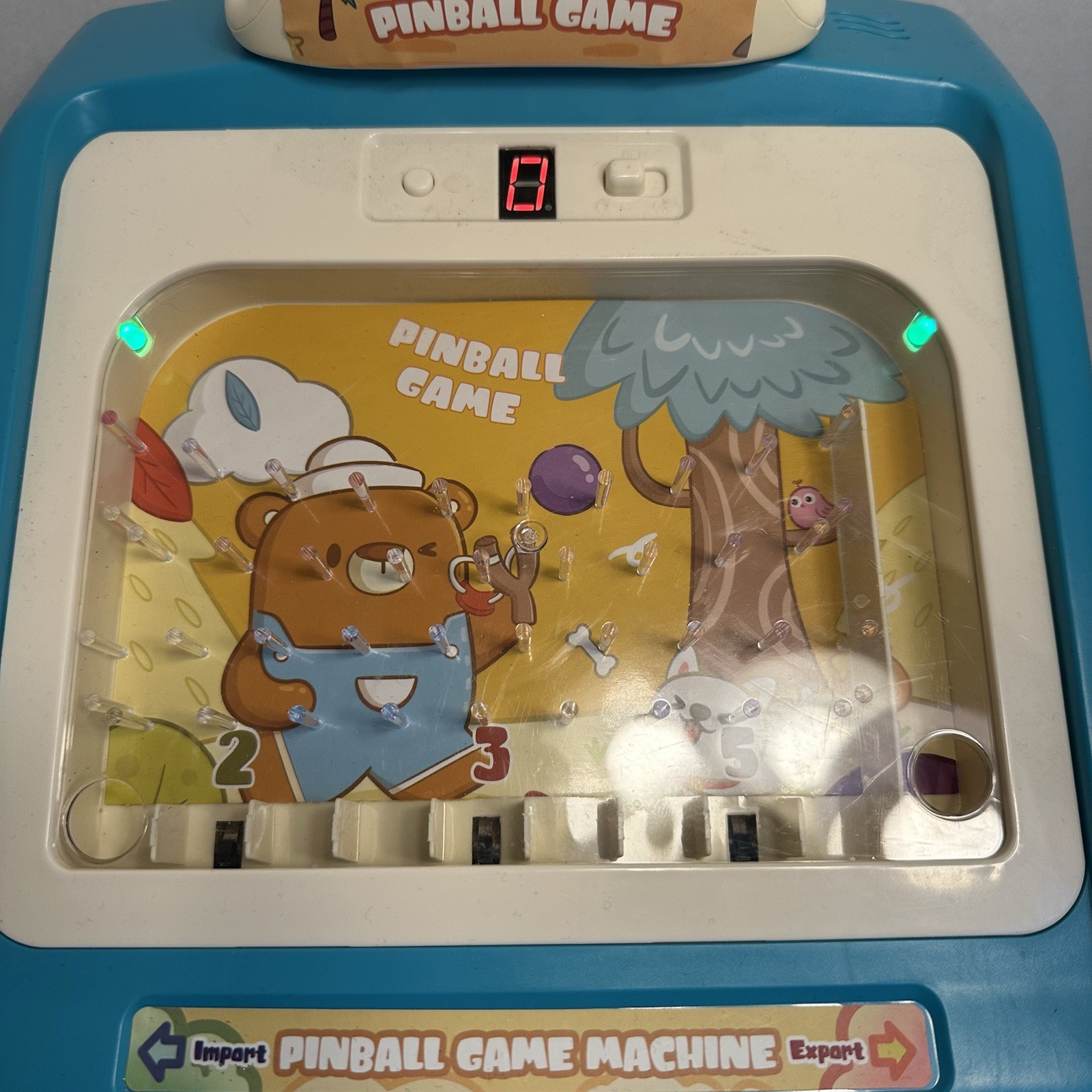 Kids Electronic Pinball Game Machine Tested Working Toy