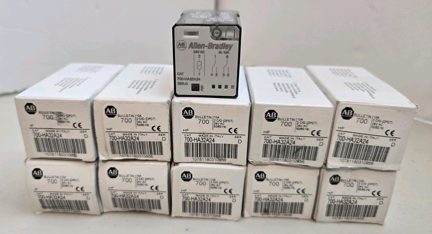 NEW - Allen Bradley 700-HA32A24  General Purpose Tube Base Relay. Lot of 10.