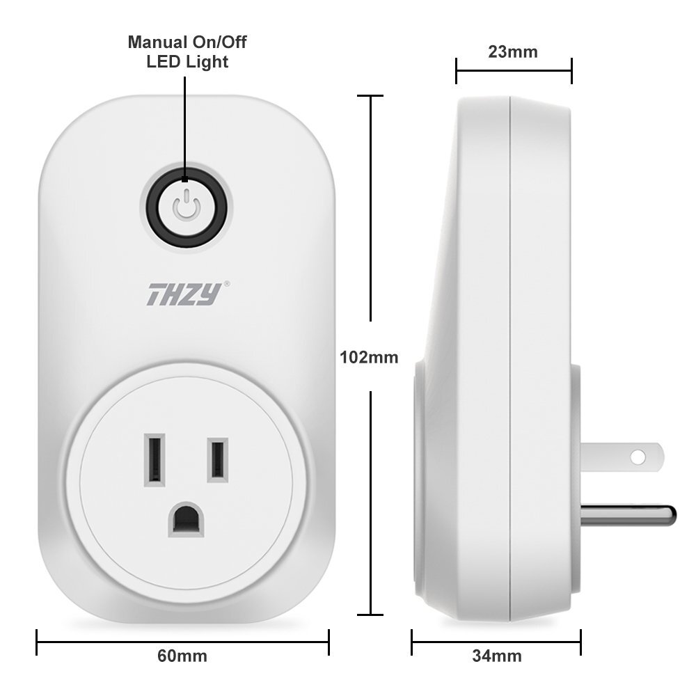 NEW THZY WiFi Smart Plug Alexa/Google Assistant Compatible No Hub Needed