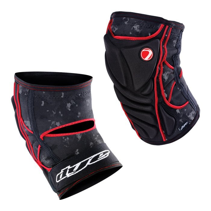 Dye Paintball Performance Knee Pads - DyeCam Black / Red - Small