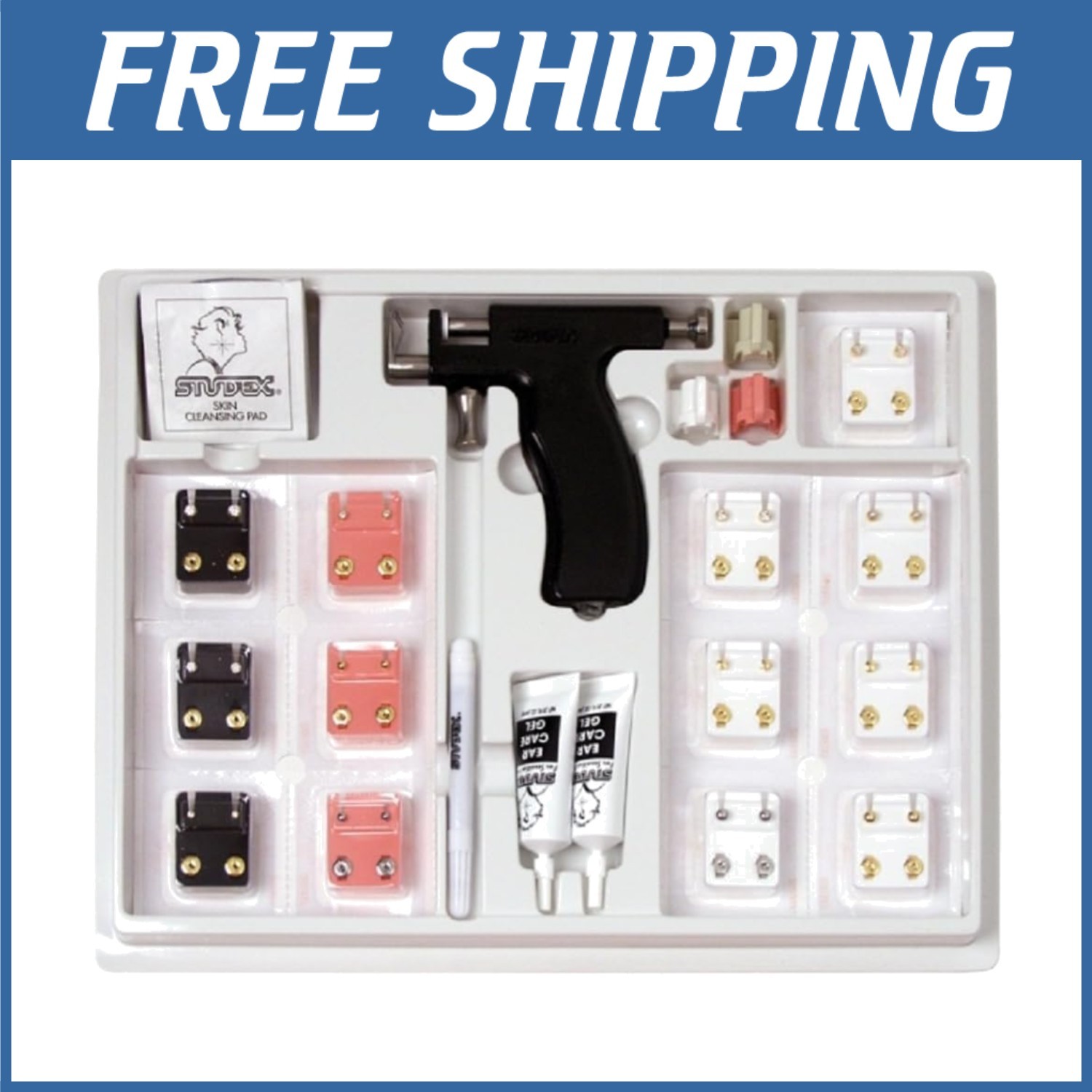 Professional Ear Piercing Kit - 12 Studs`