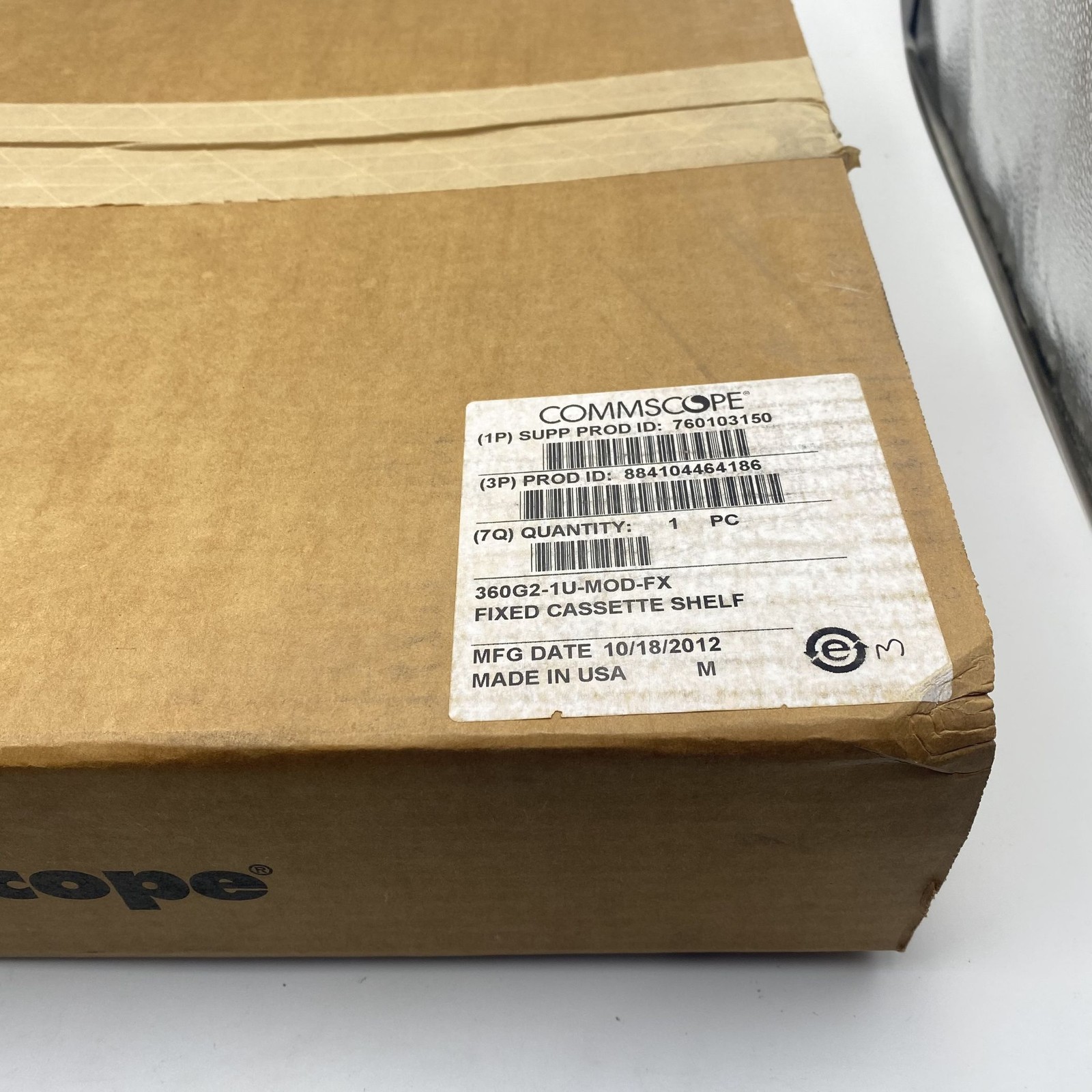 Commscope SYSTIMAX 360G2 1U Fixed Modular Cassette Shelf 360G2-1U-MOD-FX