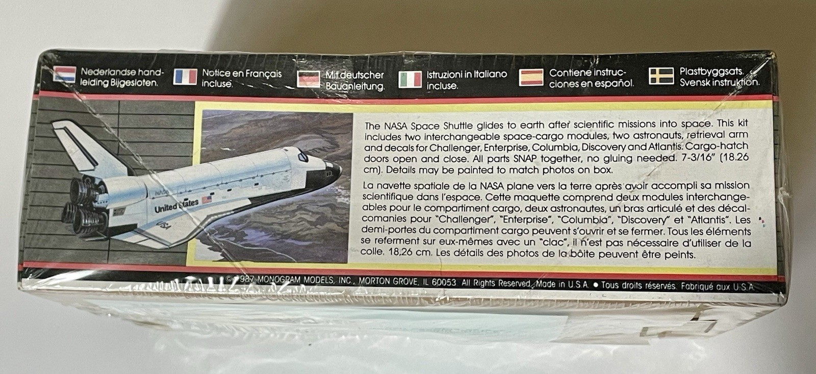 Vintage Monogram NASA Space Shuttle SnapTite Model Kit 1:200 Scale #5905 SEALED