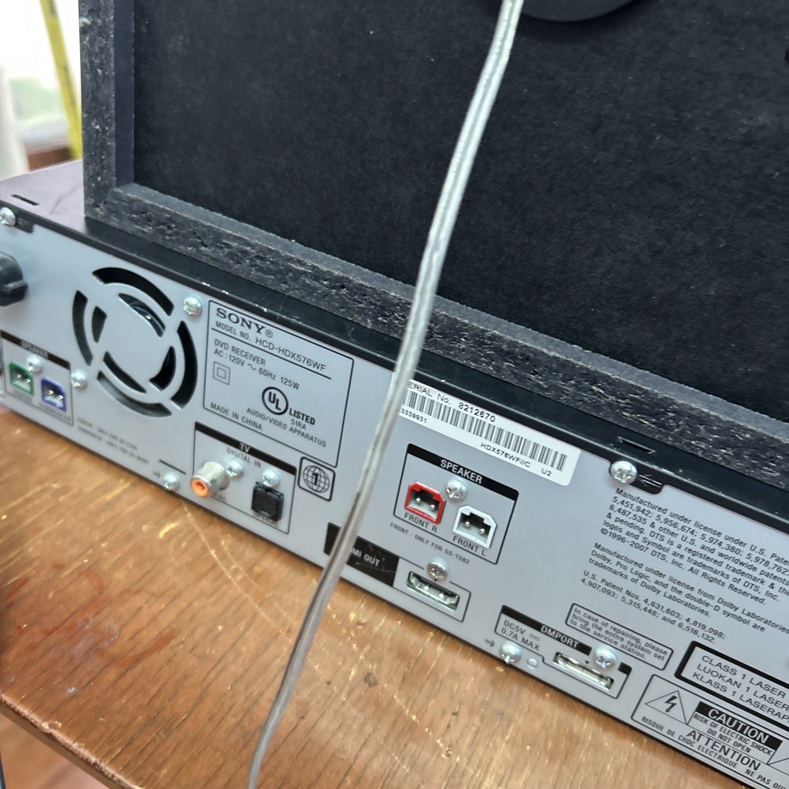 Sony DAV-HDX576WF Home Theater Receiver 5CD/DVD W/Remote, Speaker Tested & Works
