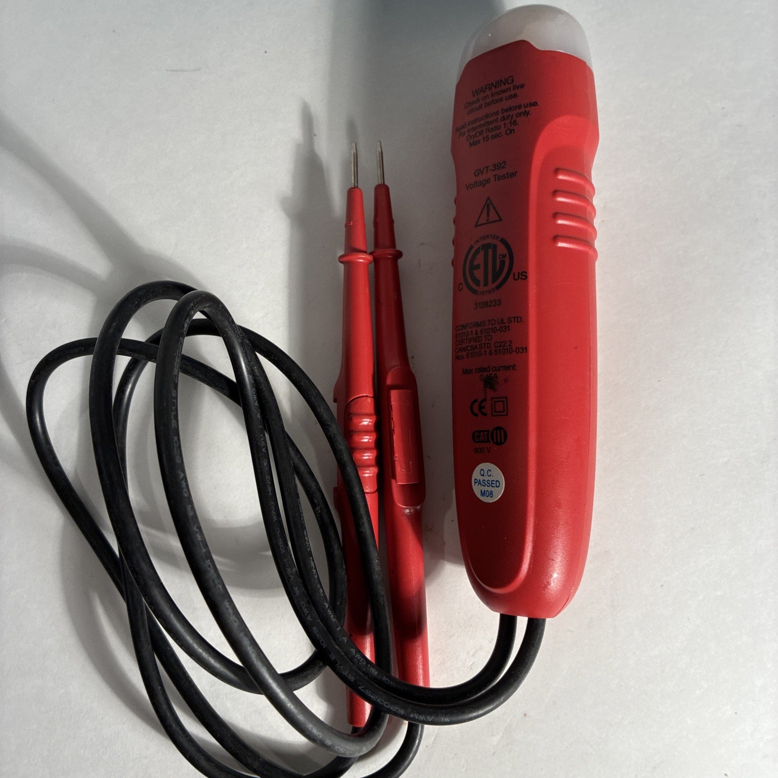 Gardner Bender GVT-392 Solenoid Voltage Tester 120-480 VAC/DC