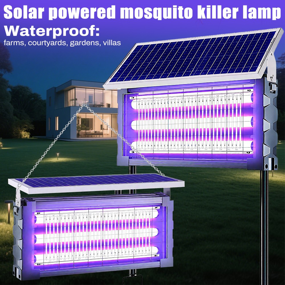 Solar Bug Zapper Outdoor, Waterproof Mosquito Zapper Outdoor Solar Powered 4500