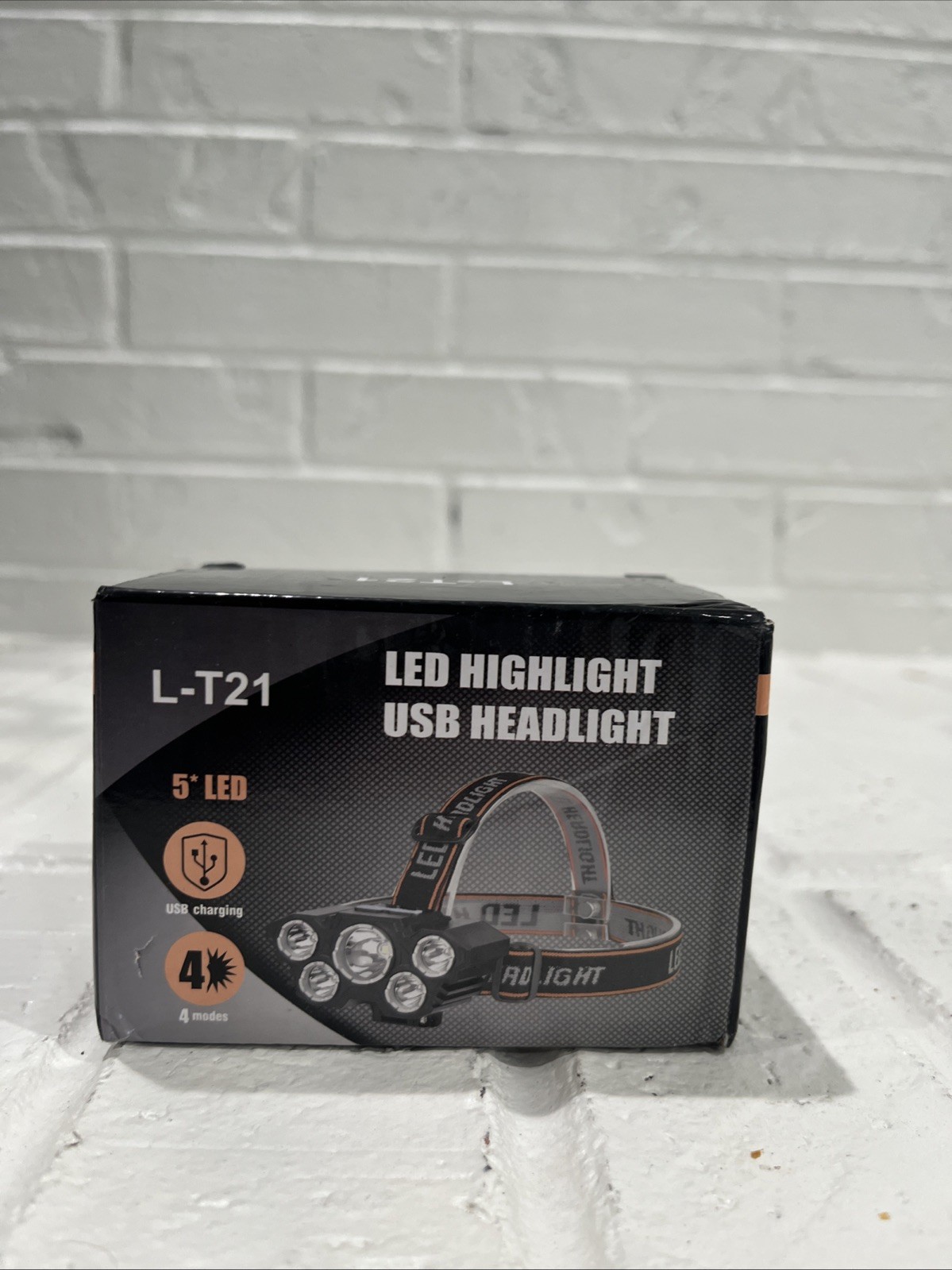 24!! New In BOX! USB/ LED High Quality Rechargeable Headlamp 5 Light