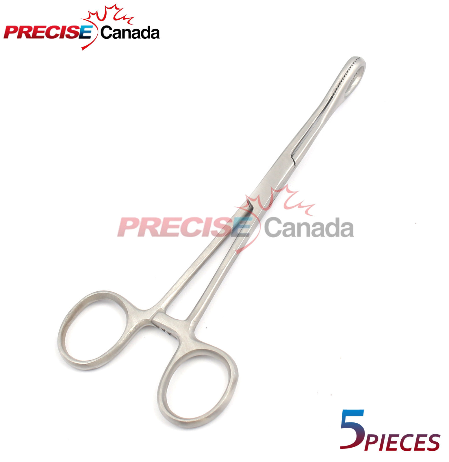 Set Of 5 Body Piercing Forceps Kit Hemostat Sponge Clamp 6.5" Straight New