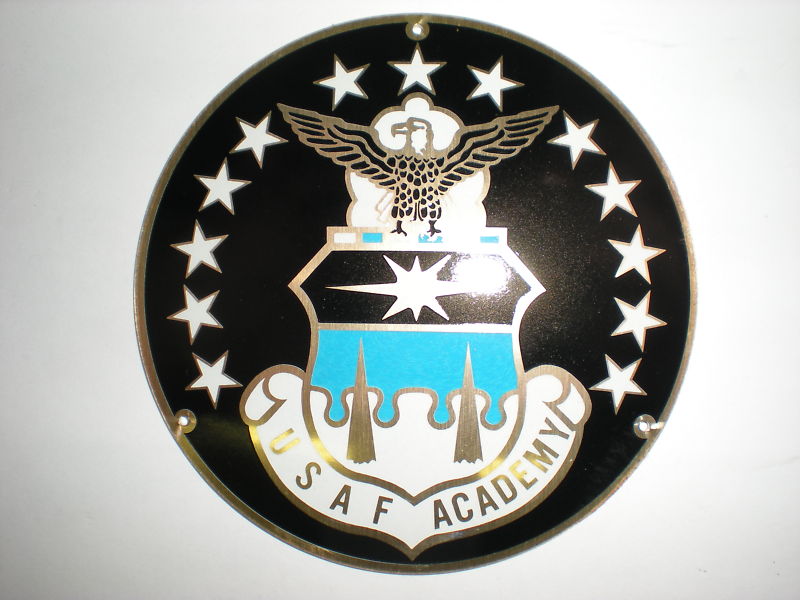 USAF ACADEMY METAL PLAQUE PLATE -BEAUTIFUL!