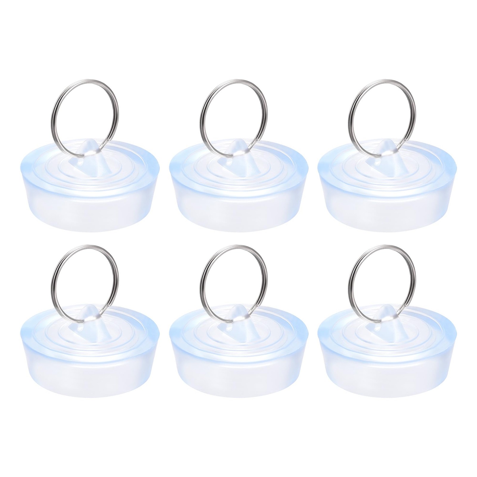 uxcell Rubber Sink Plug, Clear Drain Stopper Fit 1-1/2" to 1-5/8"