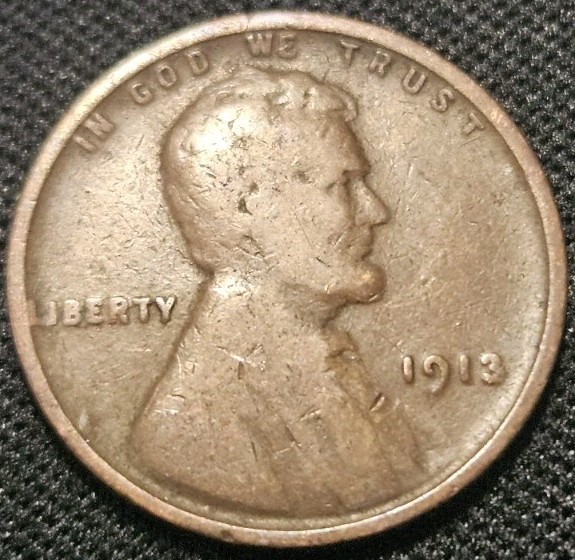 1913 Lincoln Wheat Cent • Philadelphia Mint • Circulated • Free Shipping