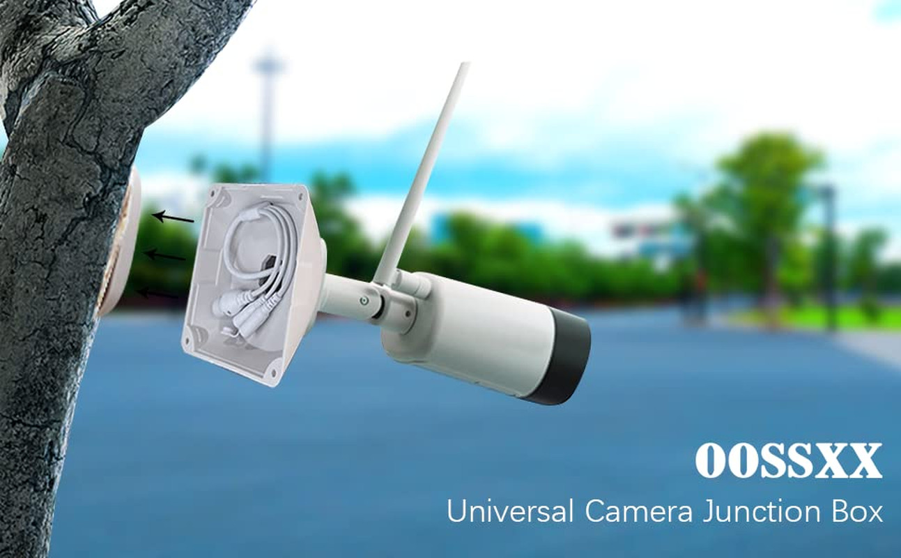 Universal CCTV Camera Junction Box Waterproof ABS Mount for Cable Management