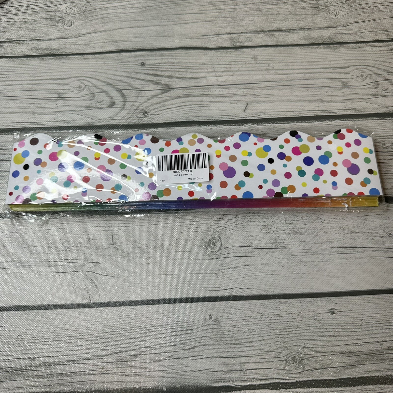 Polka Dot Bulletin Board Border Sticker & Rainbow Trim Decal Set Teacher Decor