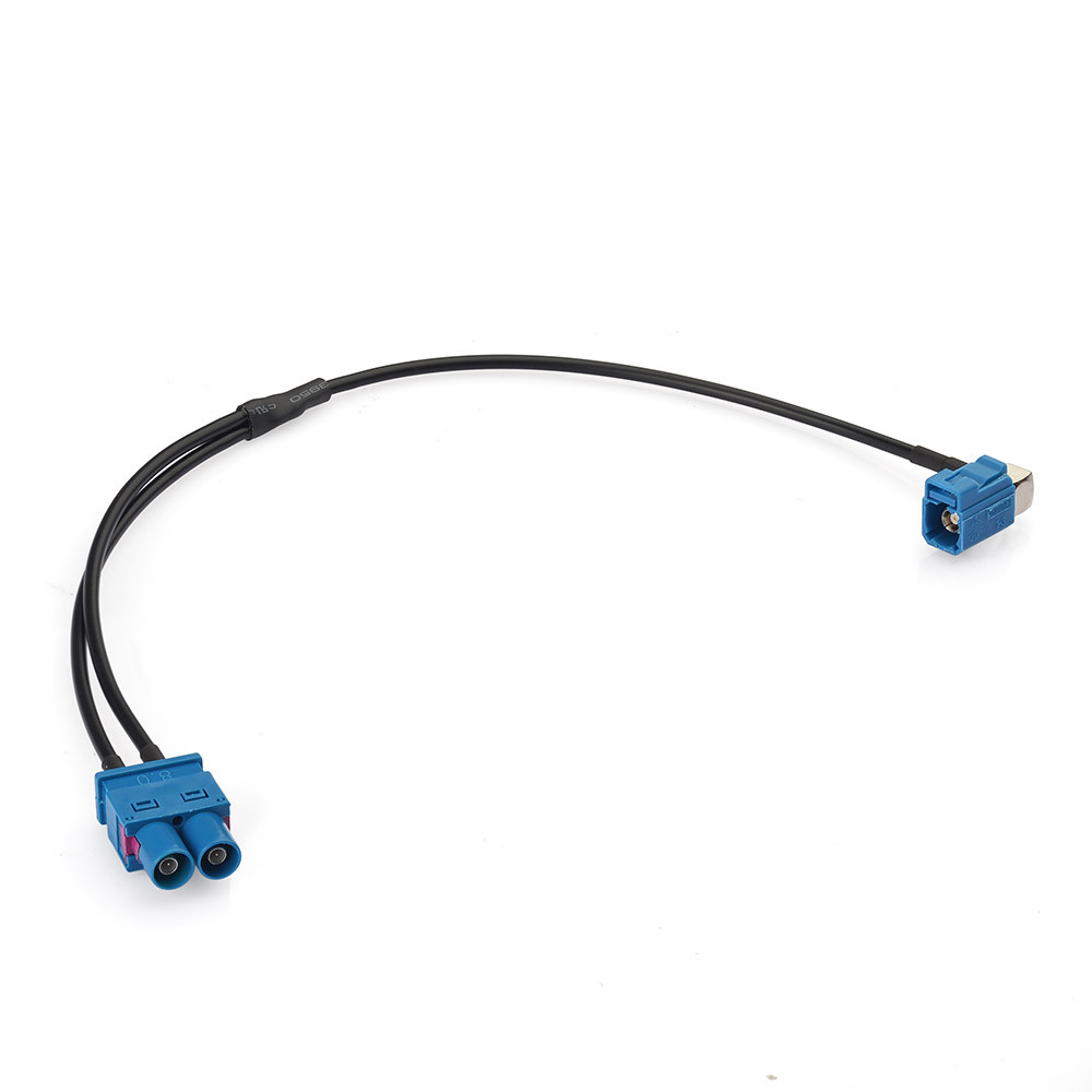 Antenna Adapter Aerial Twin FAKRA Cable Dual Double Male For AUDI VW Seat Skoda