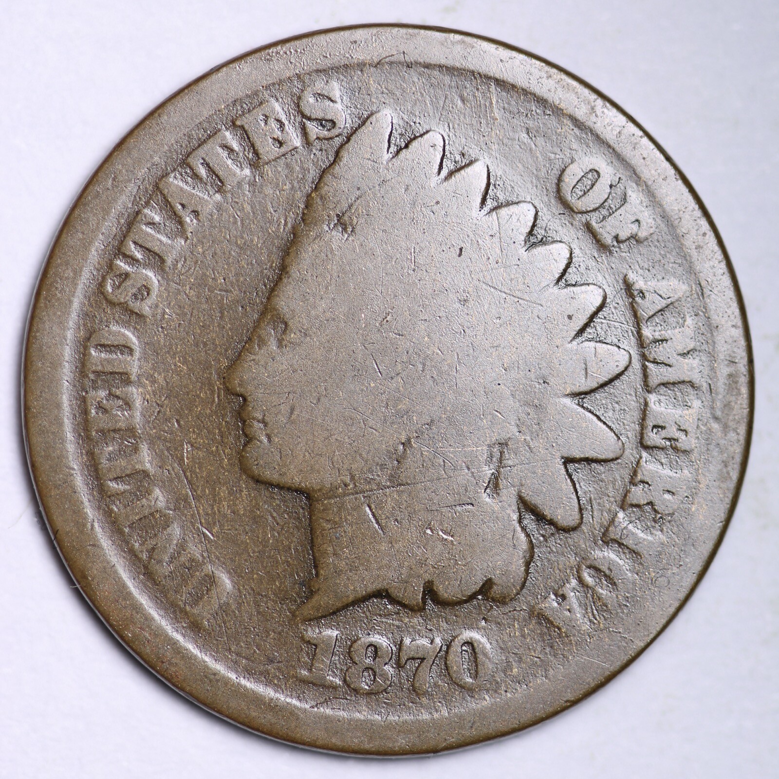 1870 INDIAN HEAD CENT G/VG FREE SHIPPING LOWEST PRICES ON THE BAY