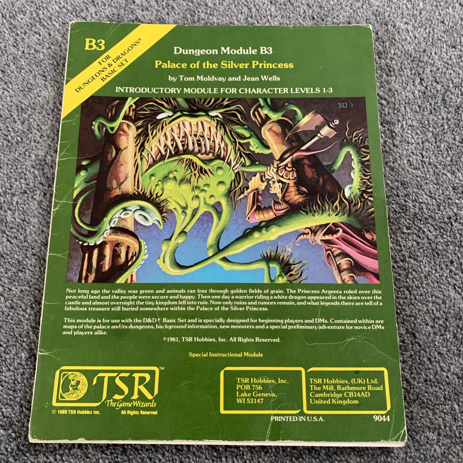 TSR Dungeons & Dragons Dungeon Module B3 Palace of the Silver Princess