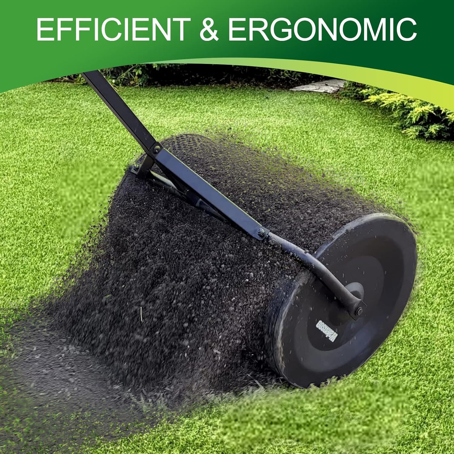 Compost Peat Moss Spreader 24inch Metal Mesh with T shaped Handle for Seeding