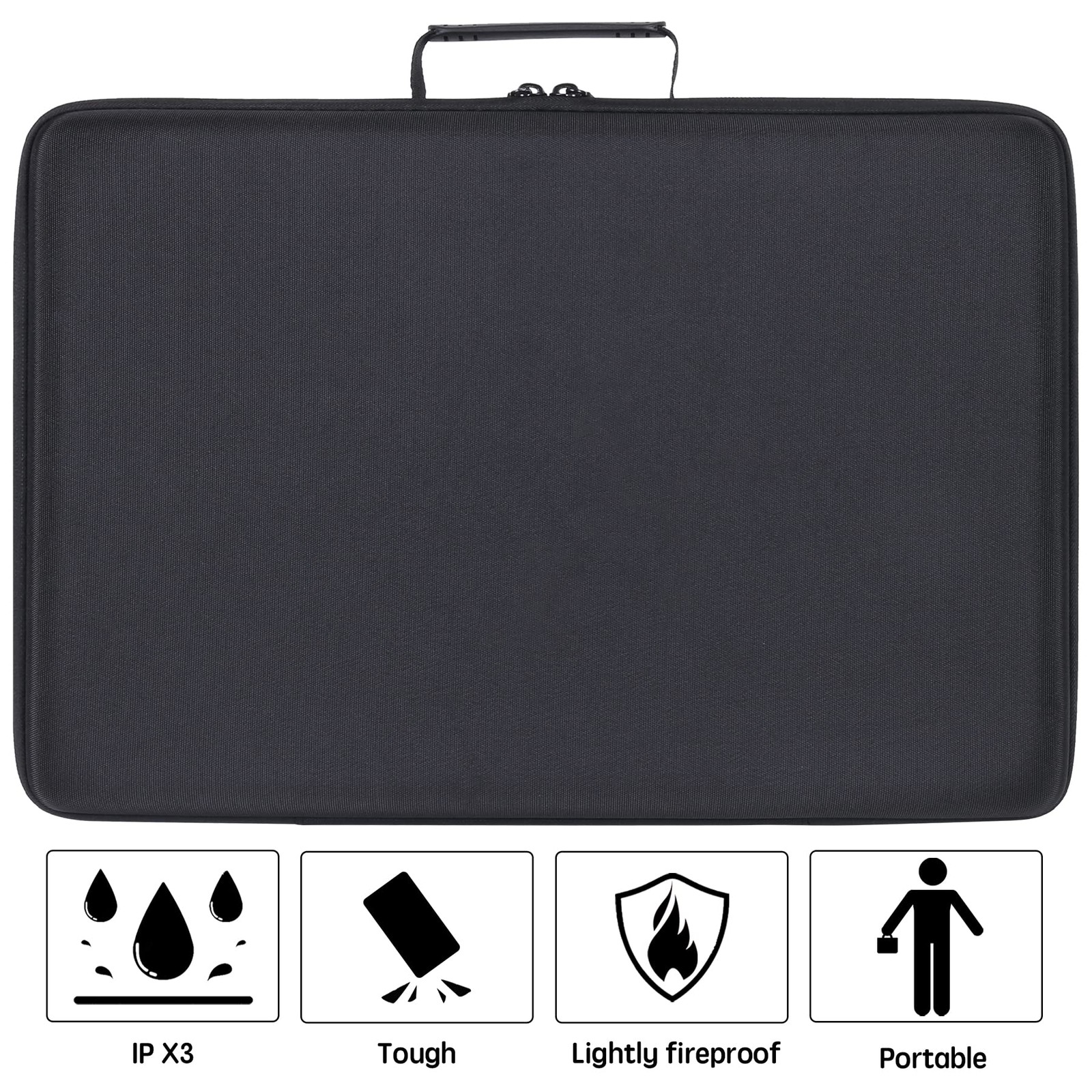 co2CREA Hard Travel Case Replacement for Akai Black + Inside Grey