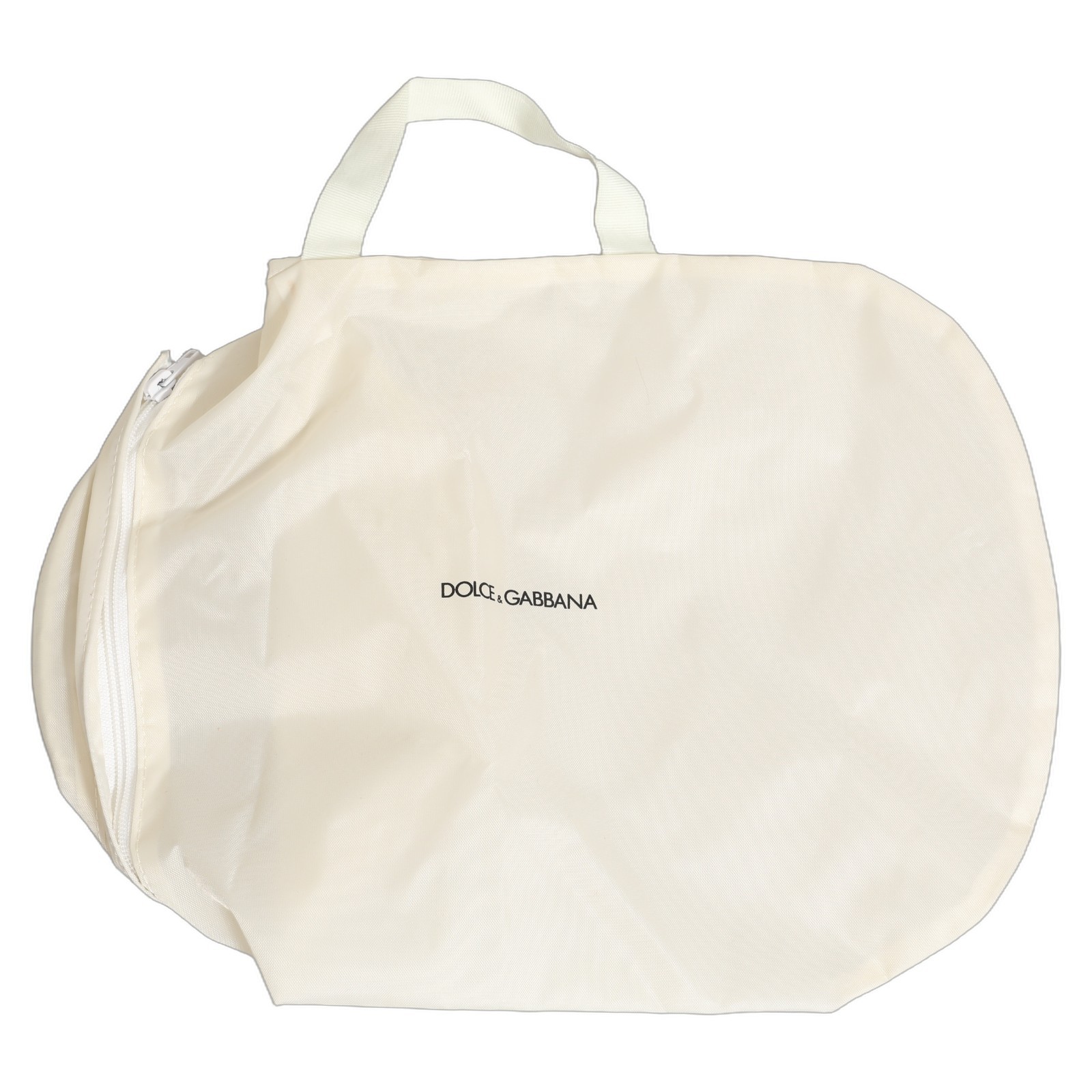 DOLCE & GABBANA Dustbag White Cotton Zipper Closure Sneakers Cover Bag RRP 60usd