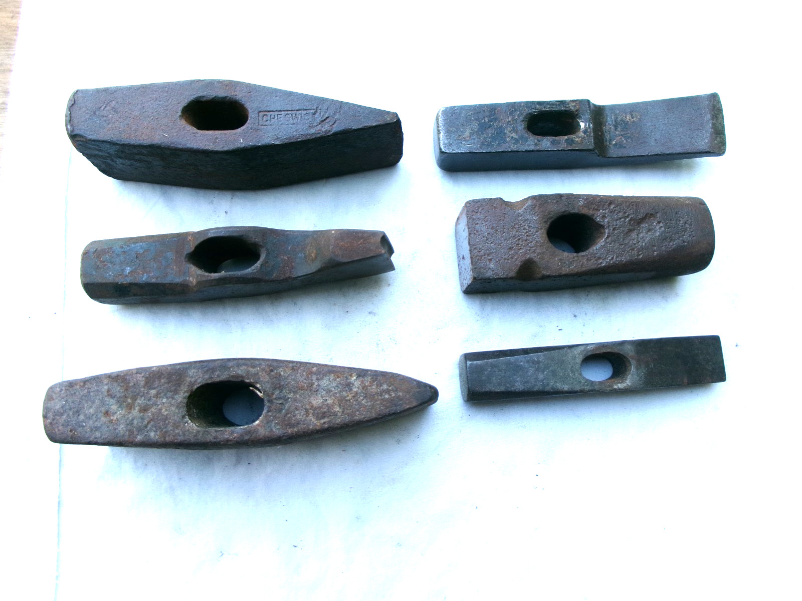 GROUP OF 6 ASSORTED METAL WORKING, BLACKSMITH, AND STONEWORK HAMMERS
