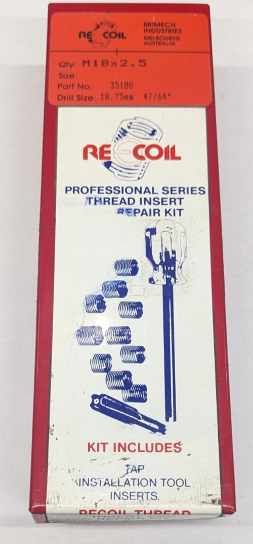 Recoil M18x2.5 Thread Repair Kit Metric #35180 Australia - M18-2.5