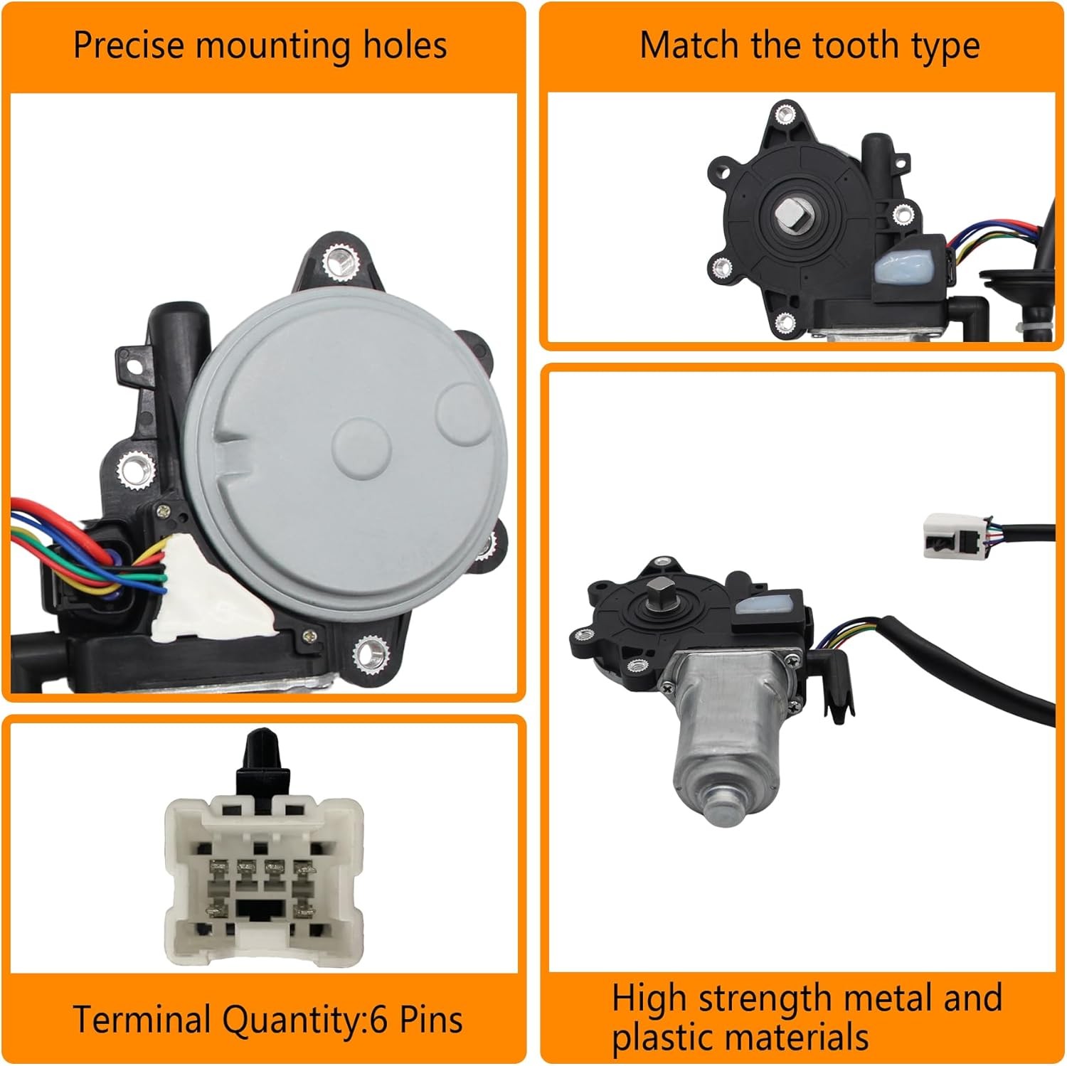 6 Pins Power Window Lift Motor Compatible with Infiniti FX35/FX45/G35 Sedan...