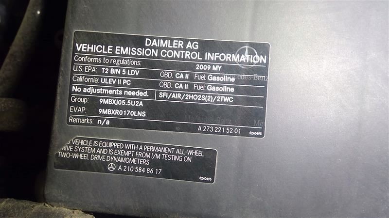 2009 S550 Chassis Control Module Sku#3386437