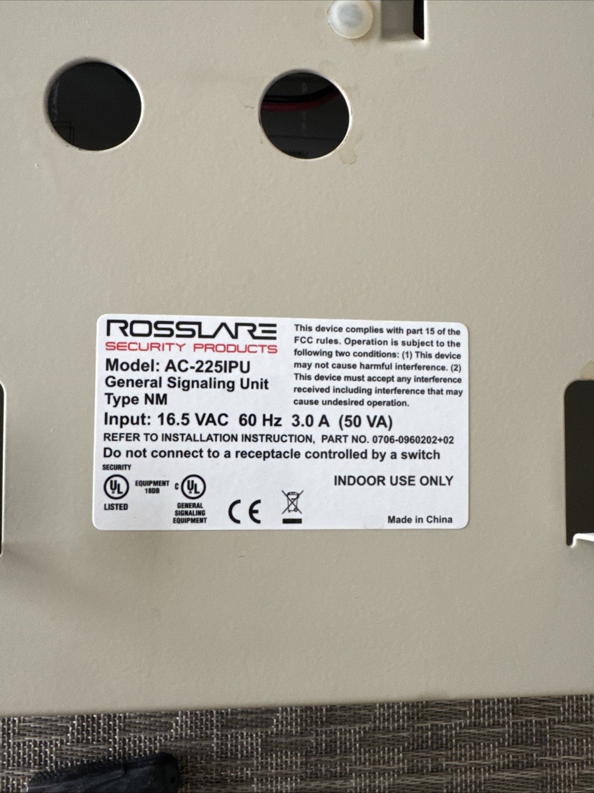 ROSSLARE AC-225IP ACCESS CONTROL.