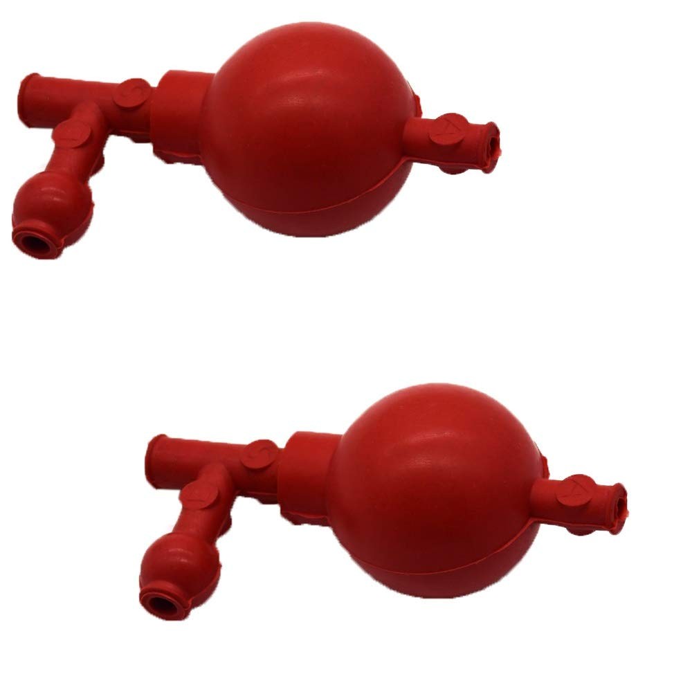 2 Pcs Rubber Pipette Filler, 3 Valves Lab Pipette Filler Bulb, Three Valve Sa...