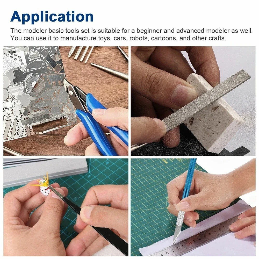 9Pcs Basic Modeler Tool Set, Craft Car Model Assembling Building Kit for Gundam