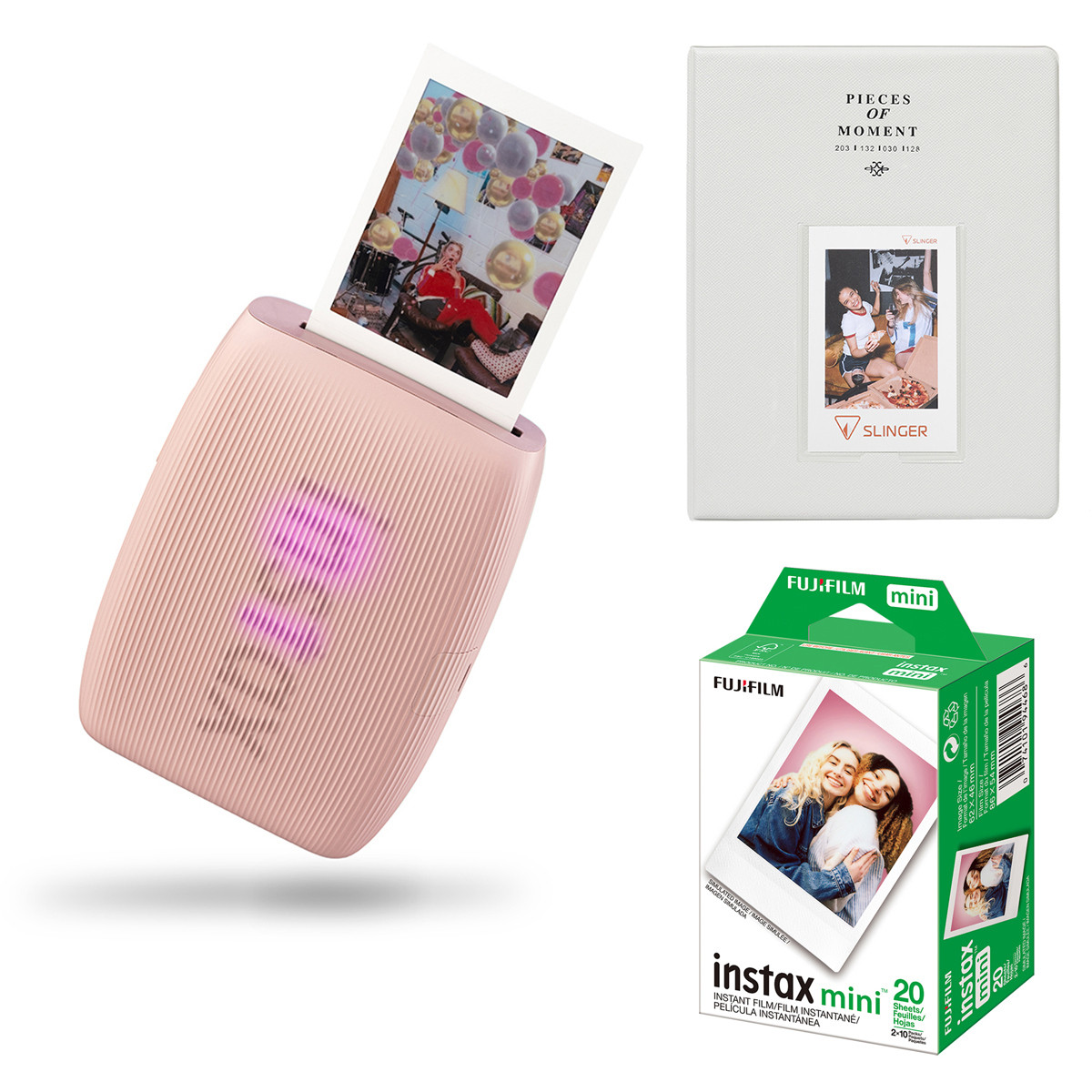 Fujifilm Instax Mini Link 3 Wireless Smartphone Printer, + 20 Film Photo Album