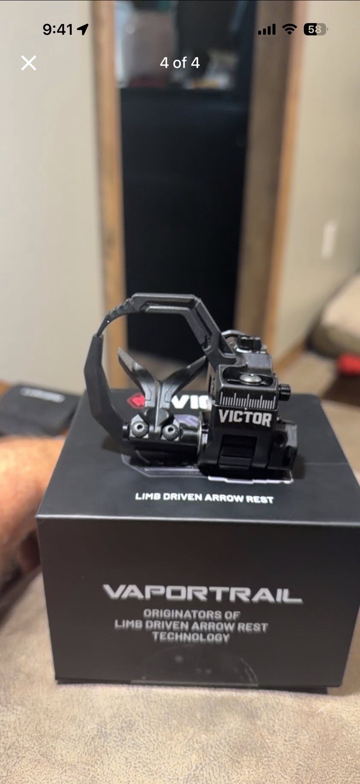 New Vaportrail Victor Limb Driven Arrow Rest IMS Mount-Black Right Hand