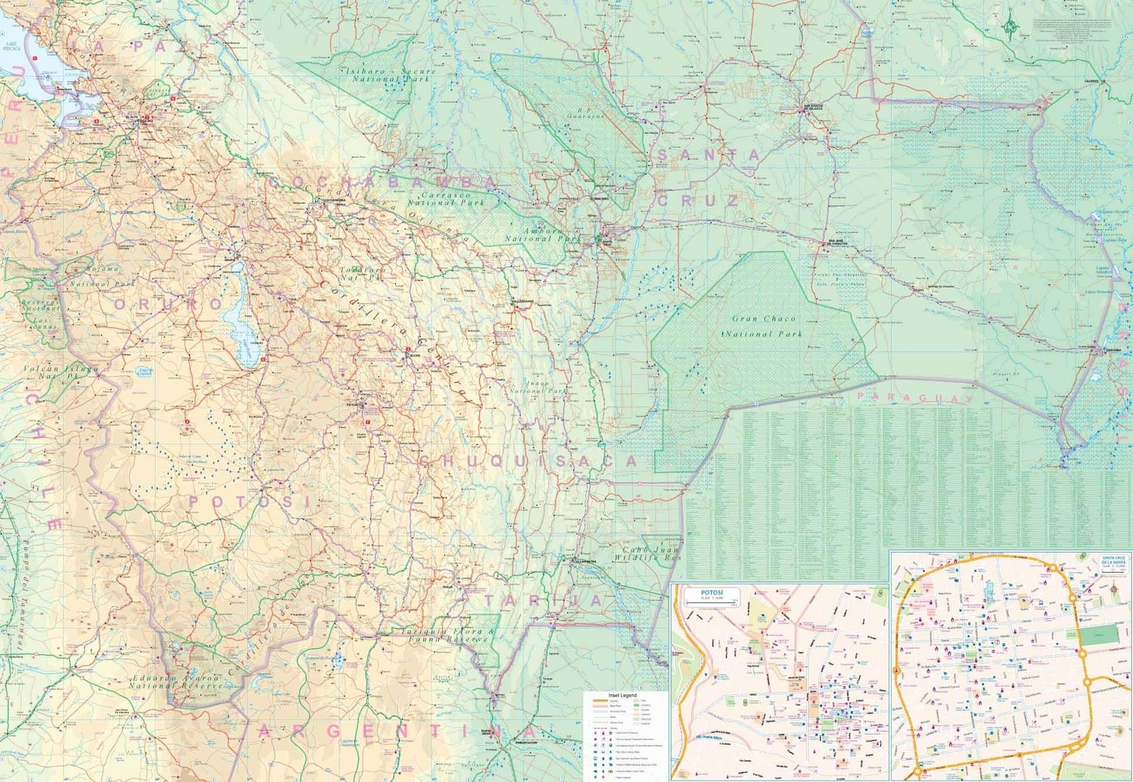 Bolivia Travel Reference Map 6th Ed.(Waterproof)