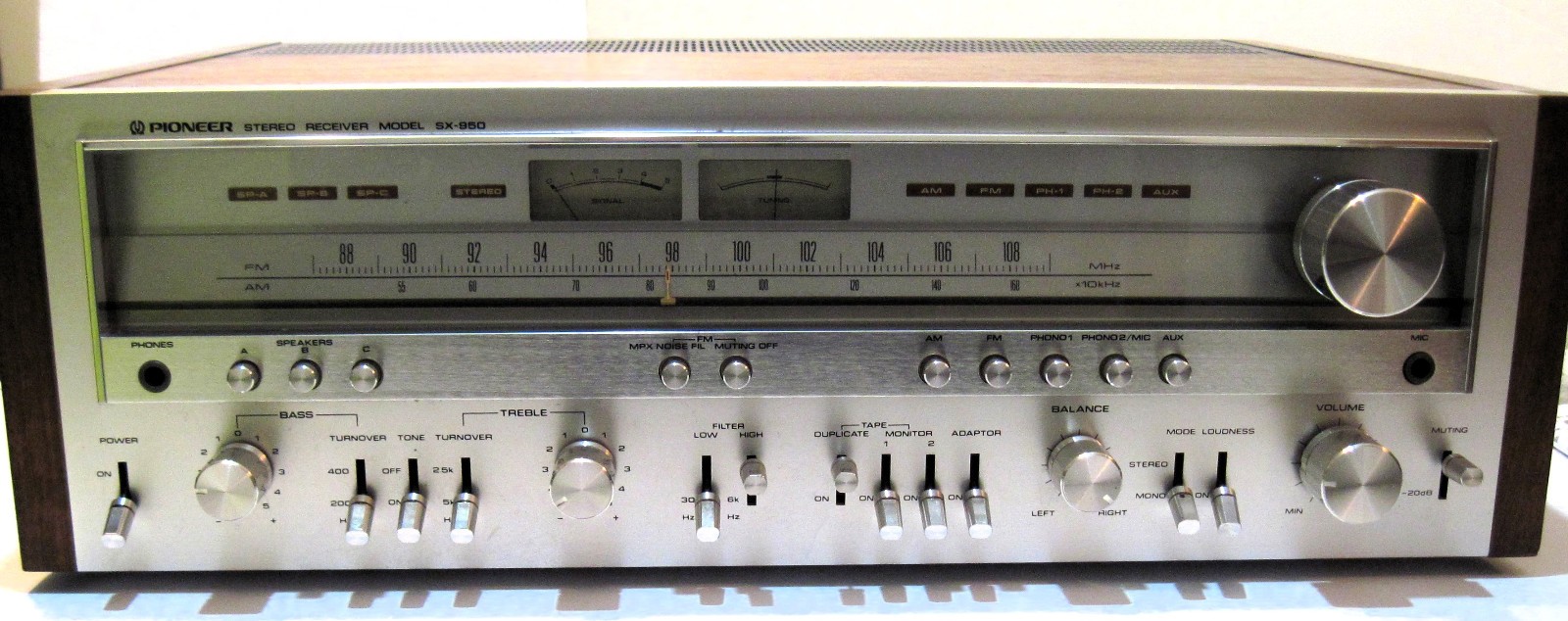 Vtg PIONEER SX-950 AM/FM Stereo RECEIVER 100% WORKING CLEANED TESTED Top Shelf !